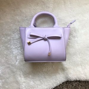 A New Day lilac leather bow crossbody